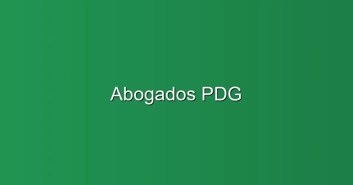 Abogados PDG en Donostia / San Sebastián: Abogado