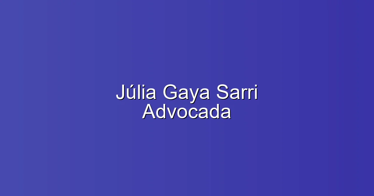 Júlia Gaya Sarri Advocada en Lleida: Abogado